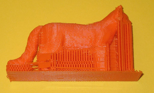 3D модель кота, напечатанная при помощи PVA пластика.
